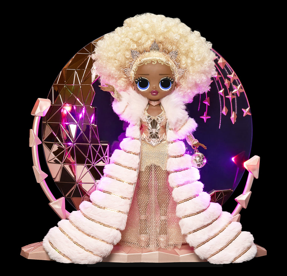 Confetti-inspired details on NYE Queen for holiday play