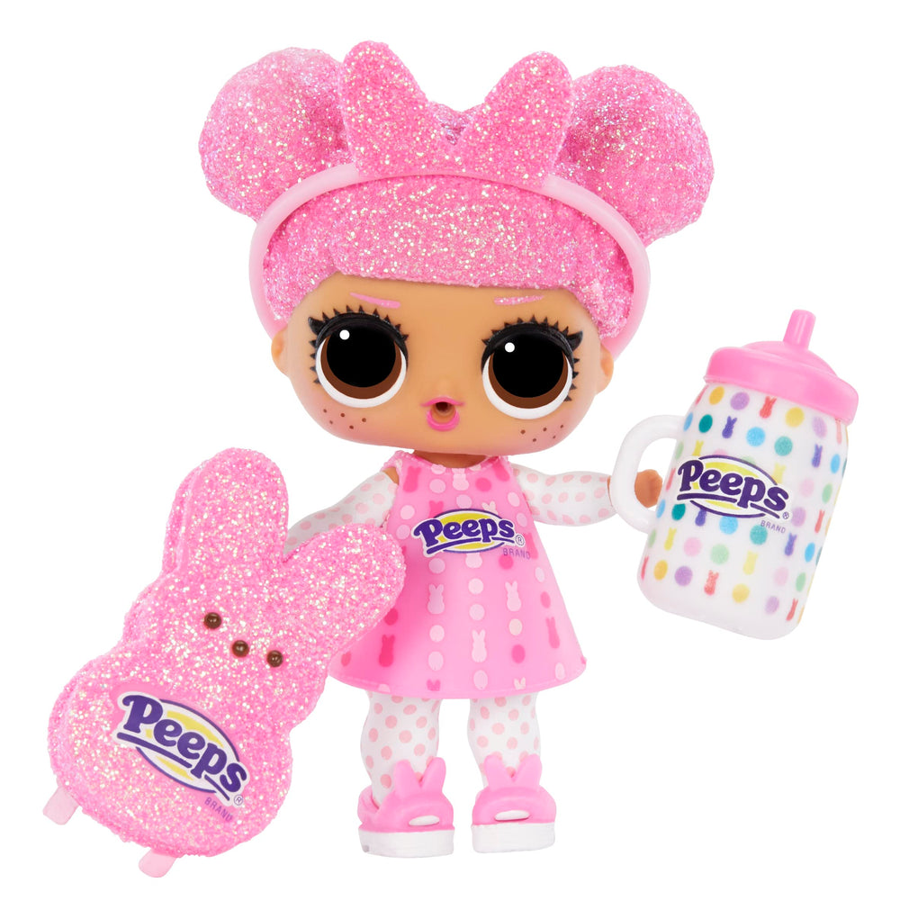 L.O.L. Surprise Loves Mini Sweets Peeps Cute Bunny bottle adds pretend drink-time fun.