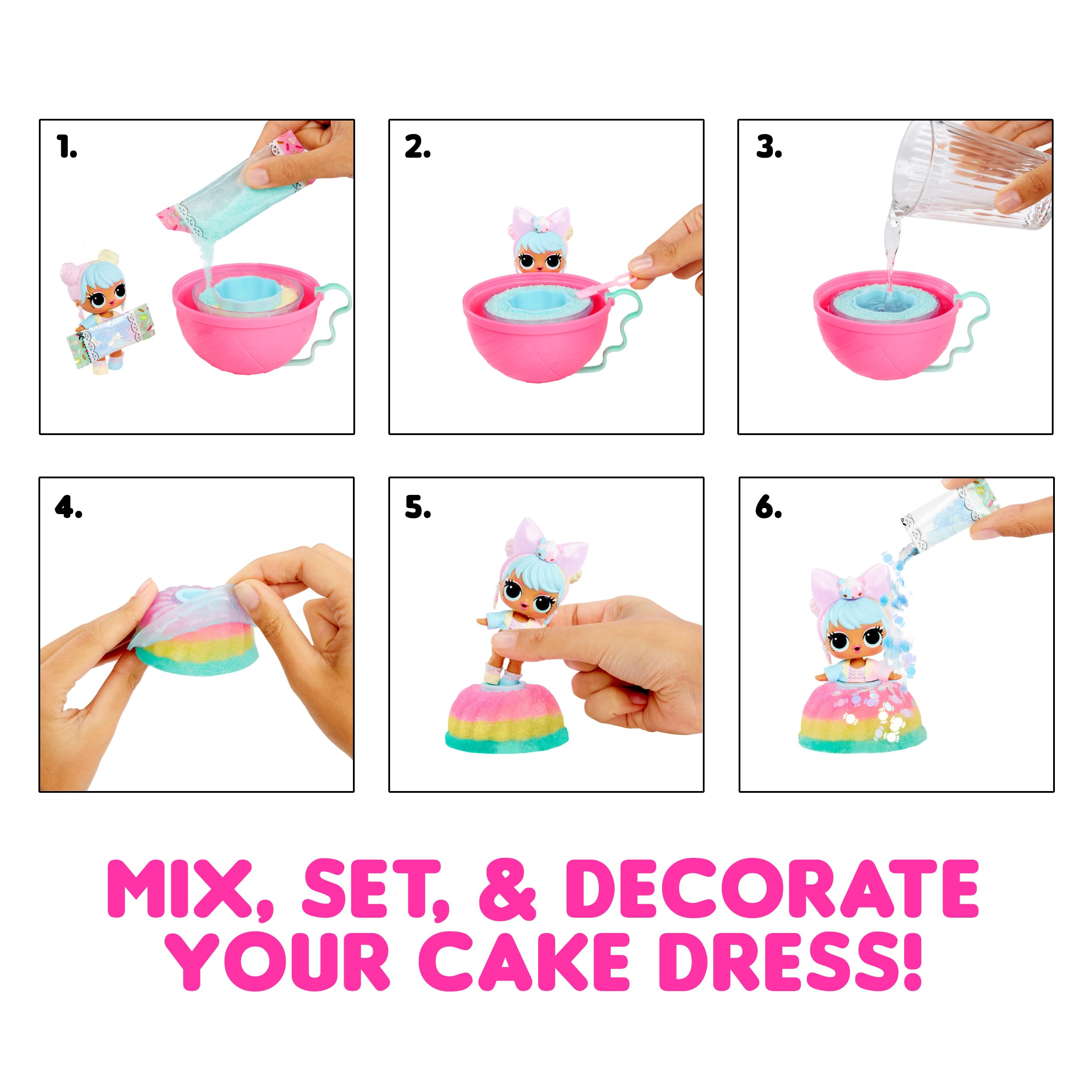 L.O.L. Surprise! Mix & Make Birthday Cake Tot fashion accessories inspire stylish play.