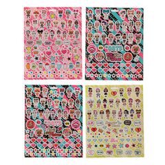 LOL Surprise stickers for decorating notebooks and planners, adding color and personality.