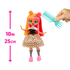 L.O.L. Surprise Neonlicious hair comb included for easy styling.