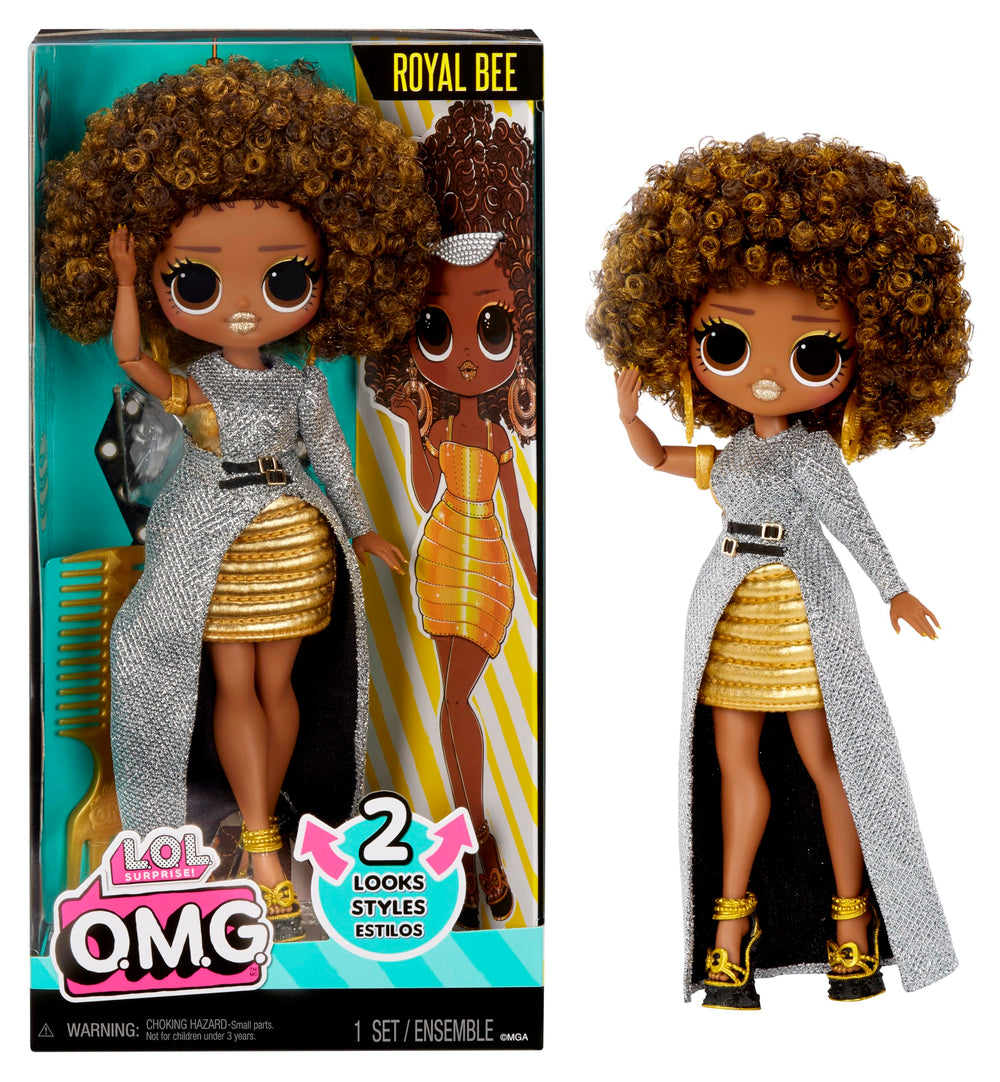 L.O.L. Surprise! OMG Royal Bee fashion doll ready for stylish unboxings and posing.