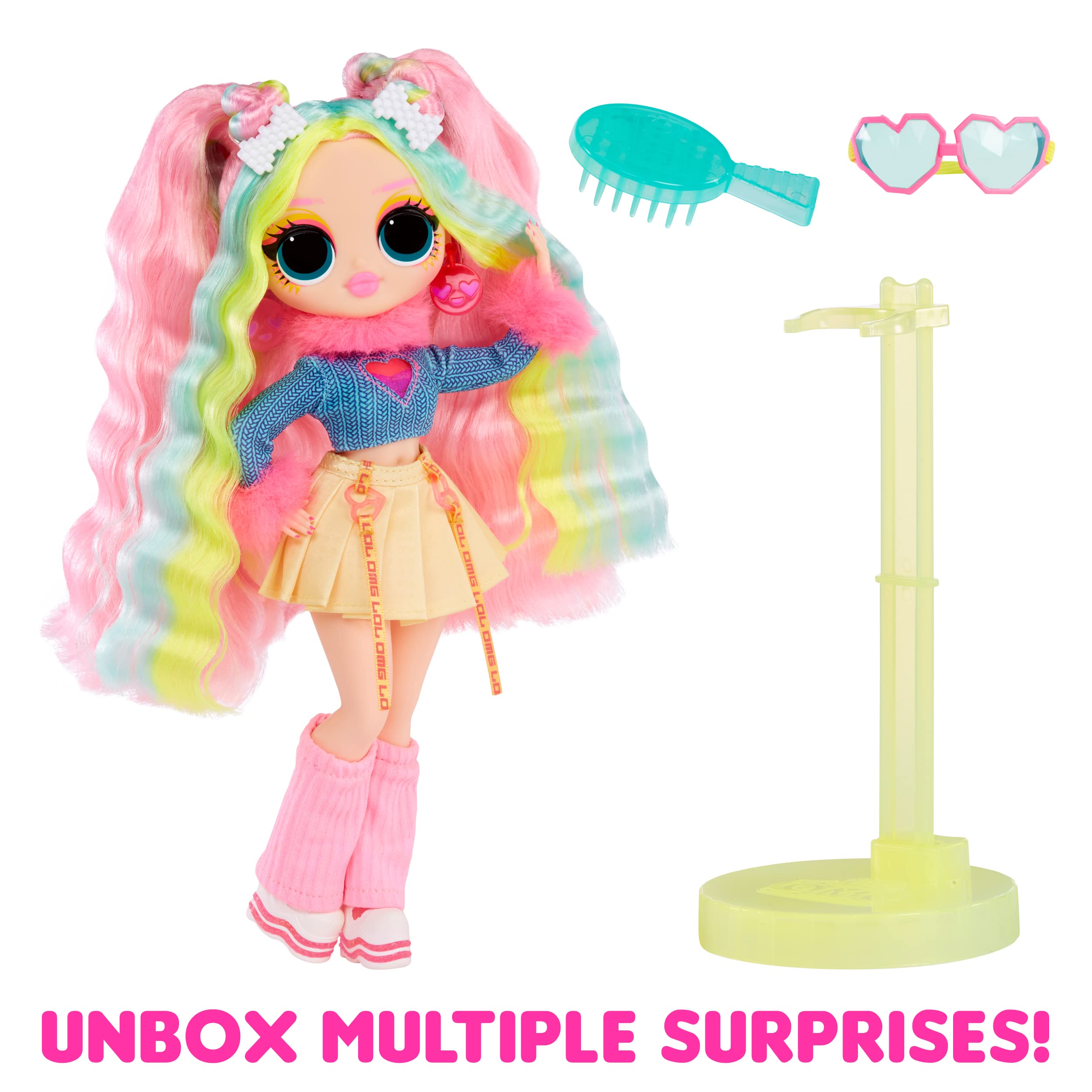 L.O.L. Surprise! OMG Sunshine Color Change Bubblegum DJ skirt pattern changes under sun