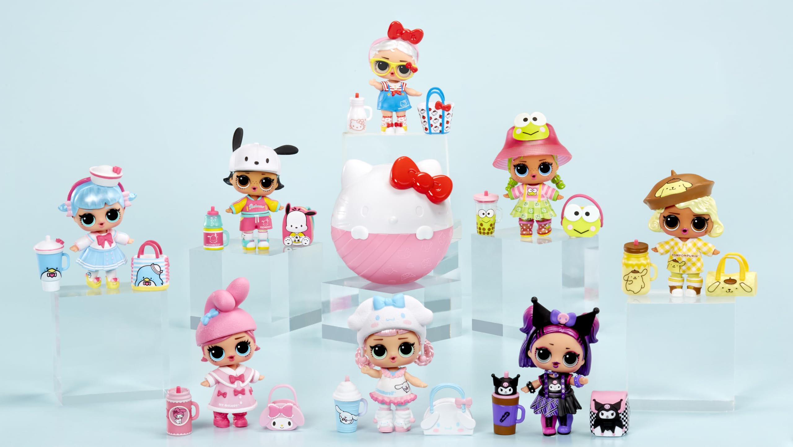 LOL Surprise outfit with Hello Kitty-inspired colors for mix-and-match styling