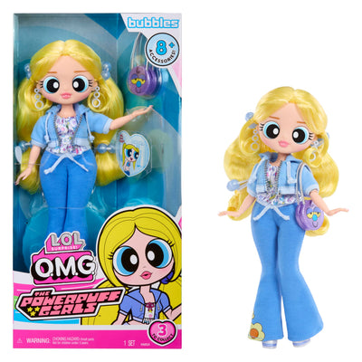 L.O.L. Surprise! Powerpuff Bubbles doll in a chic outfit for imaginative play.