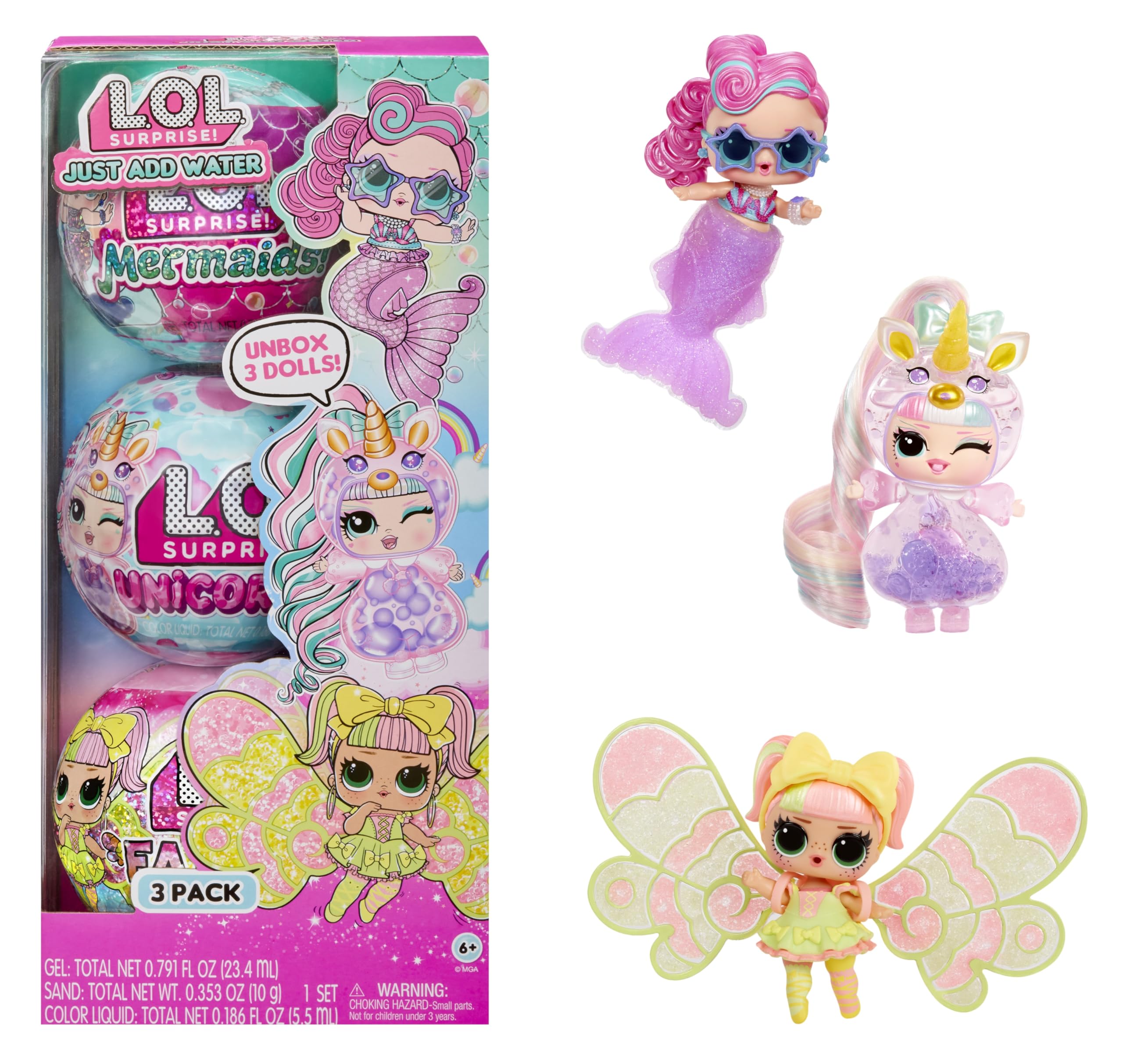 L.O.L. Surprise! Mermaid Tot with color-changing tail for magical play