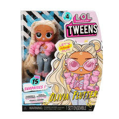 L.O.L. Surprise Olivia Flutter doll stand helps display poses and outfits.
