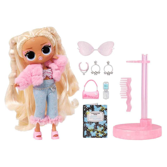 L.O.L. Surprise Olivia Flutter fashion outfit showcases butterfly-inspired style and dress-up fun.