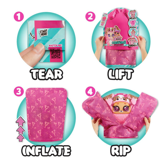 L.O.L. Surprise! Tweens pink puppy costume inflated for interactive pretend play.