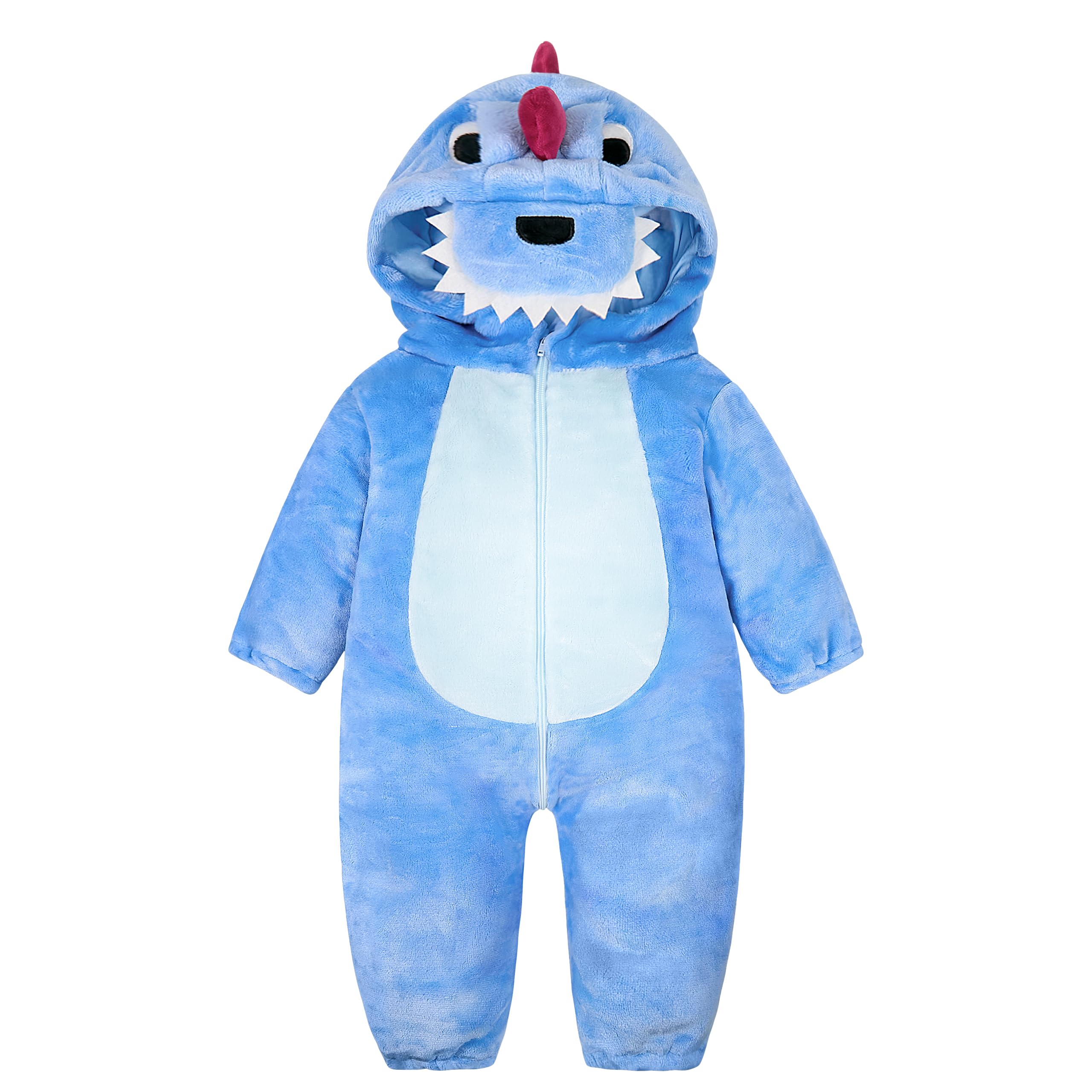 LOLANTA 3D dinosaur hood and tail detail for playful imagination.
