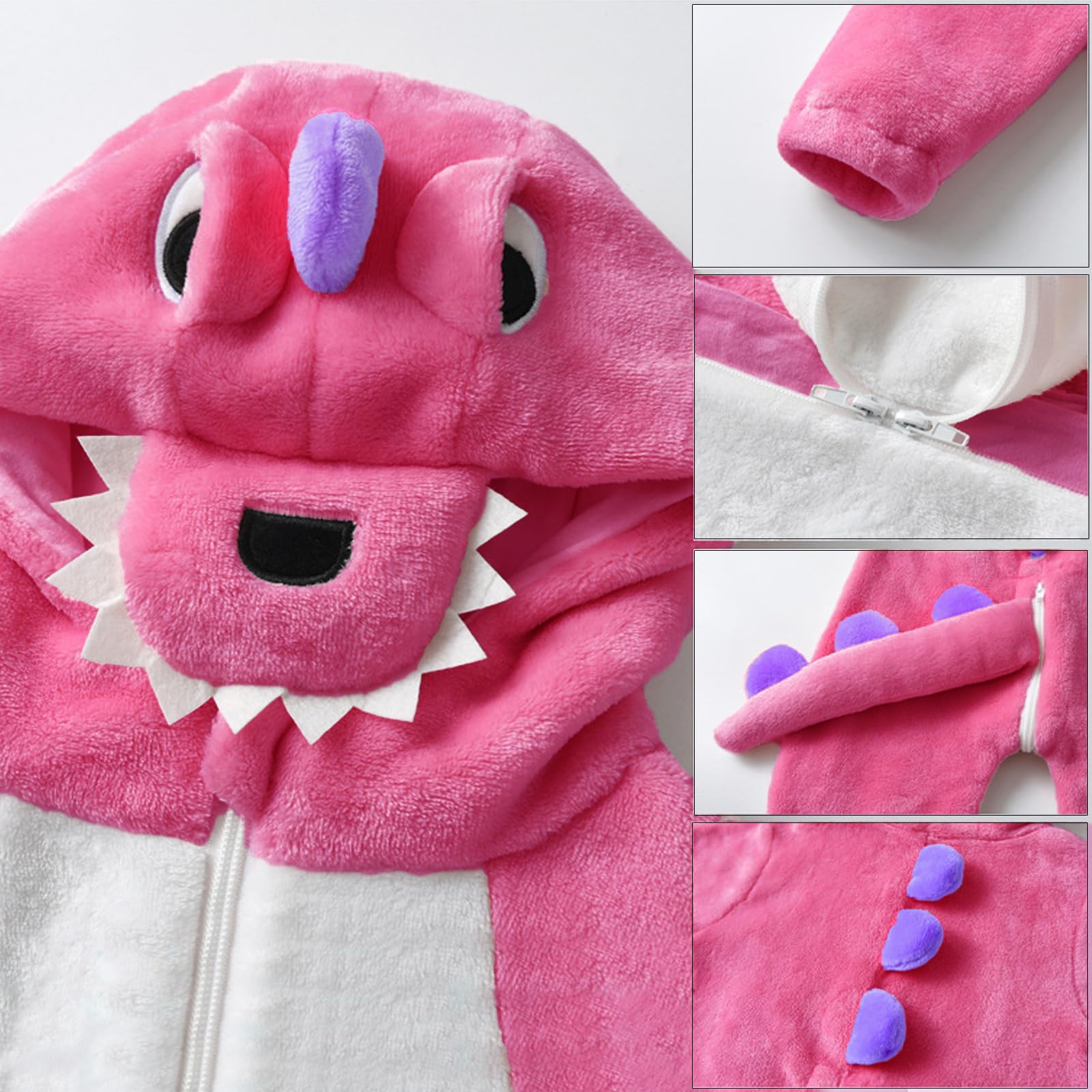 LOLANTA Dinosuar hooded costume face detail highlights playful look