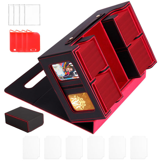LOLEDS trading card storage box front view showing sturdy build for collectors