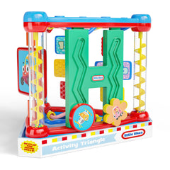 Lollipop Activity Triangle Toy ideal for toddlers' sensory play routines.