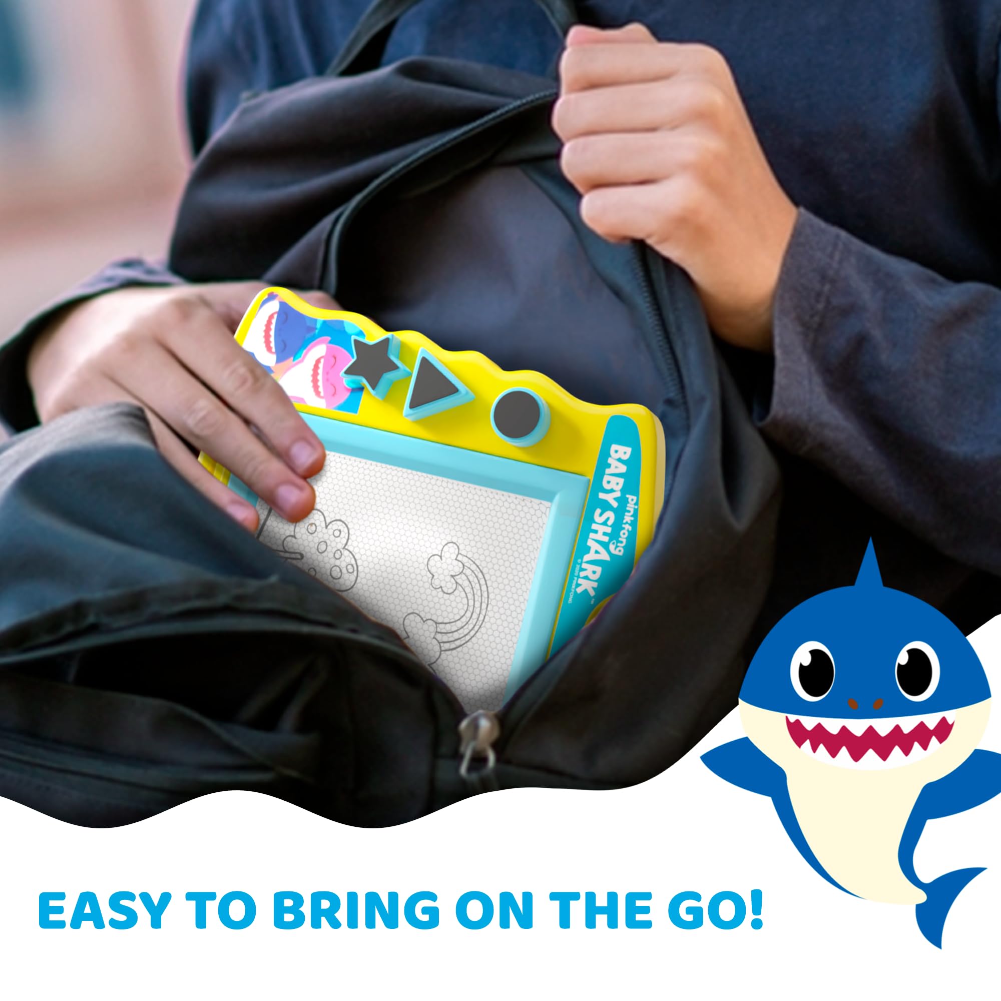 Lollipop Baby Shark drawing board compact design for travel