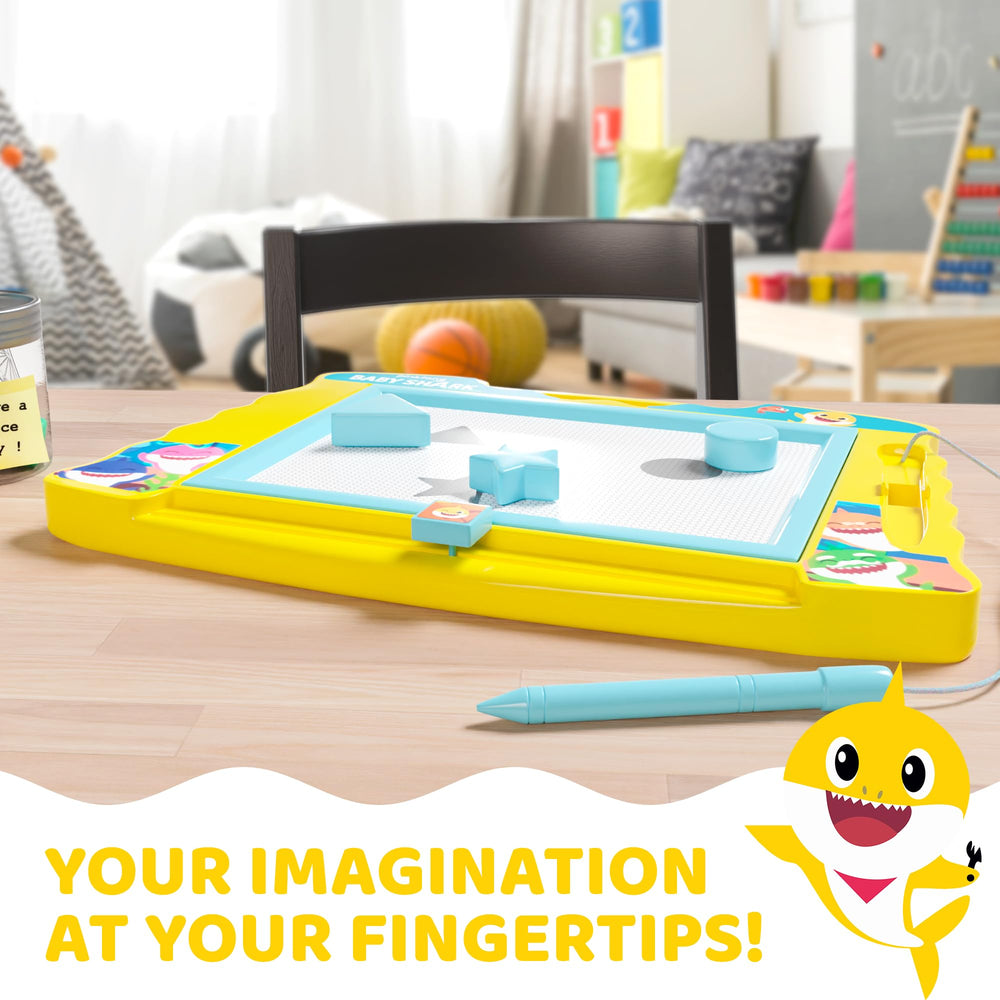 Lollipop Baby Shark drawing board front view showing compact design