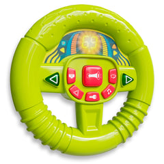 Lollipop Baby Steering Wheel toy with lit buttons boosts interactive playtime and exploration