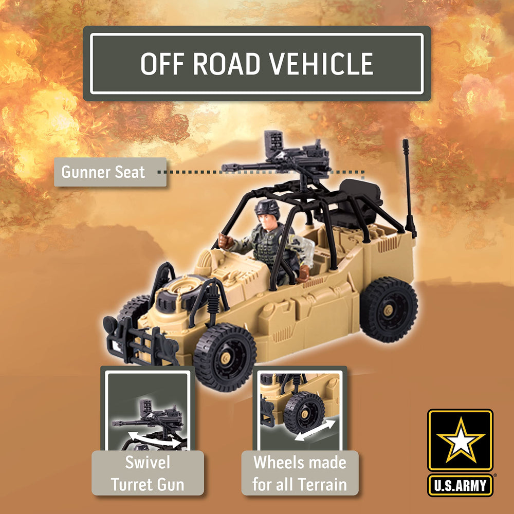 Lollipop desert car with rugged detailing for dynamic play