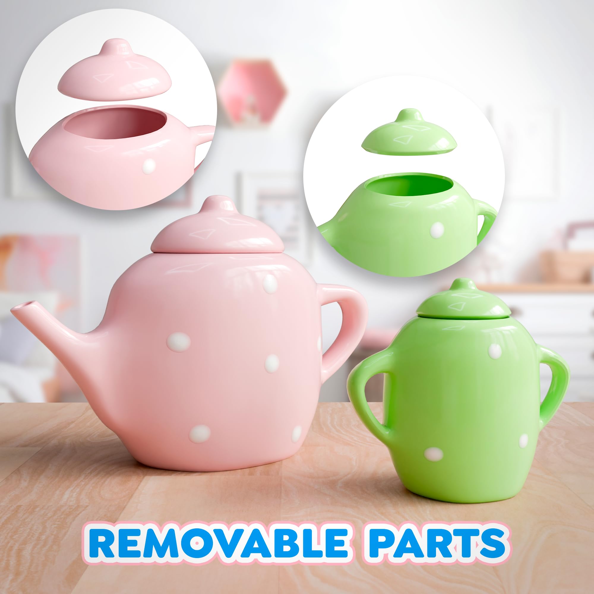 Lollipop imaginative play tea time encourages social skills and creativity.