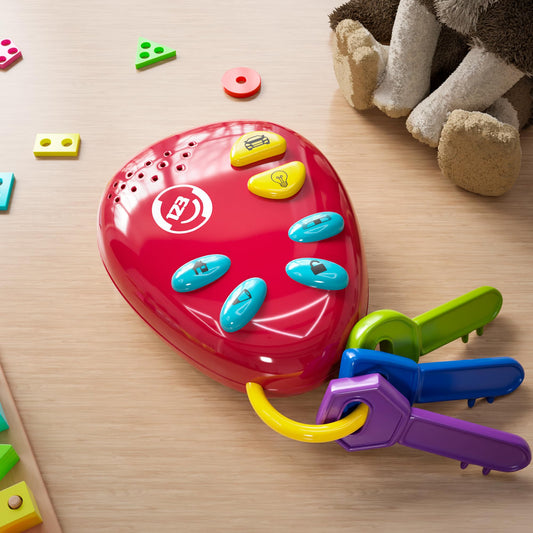 Lollipop Kids Car Keys remote-control design encourages imagination and coordination.