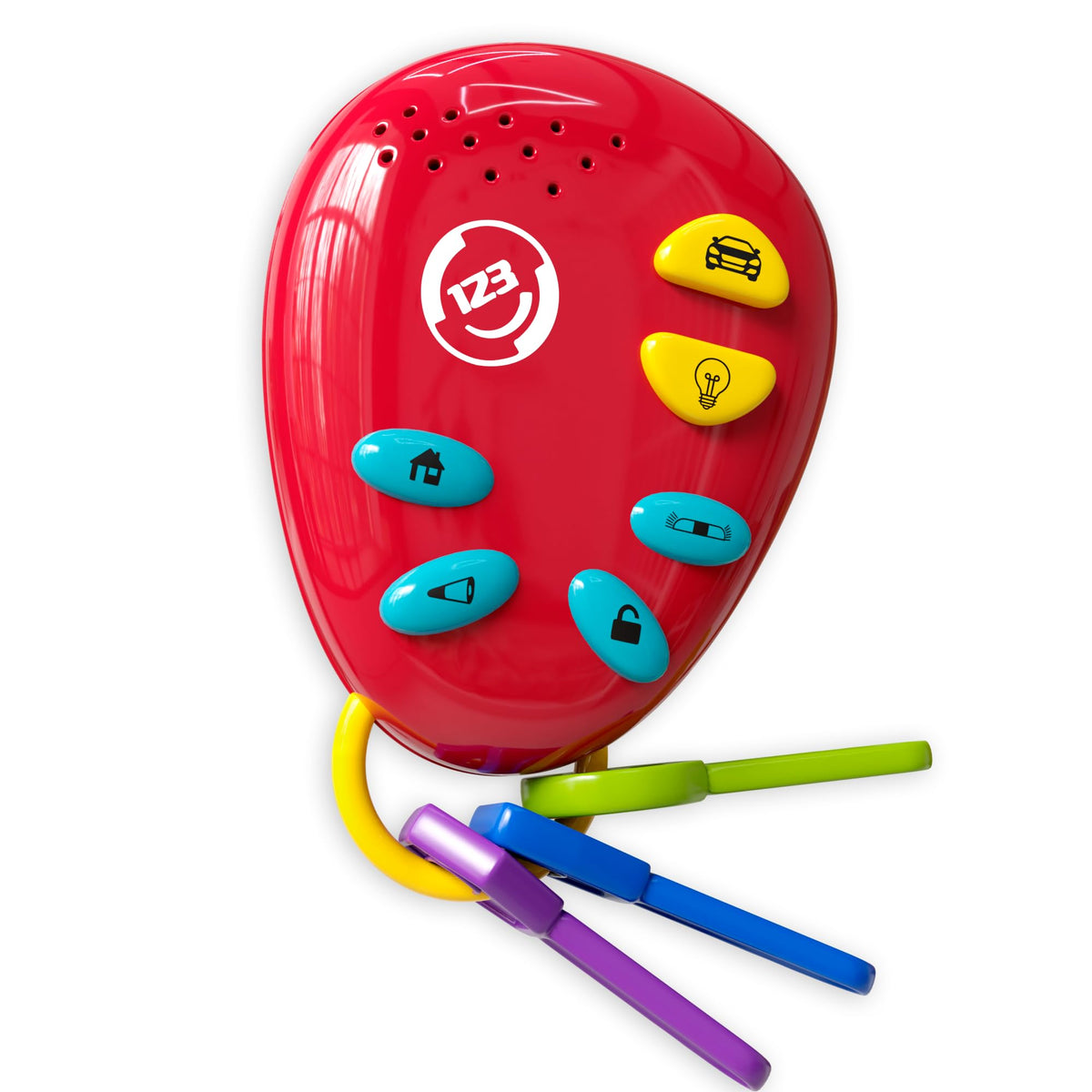 Lollipop Kids Car Keys sensory-teether with soothing textures for on-the-go play.