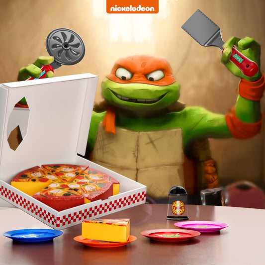 Lollipop Kids Pizza Toy Set pizza image invites slicing and serving.