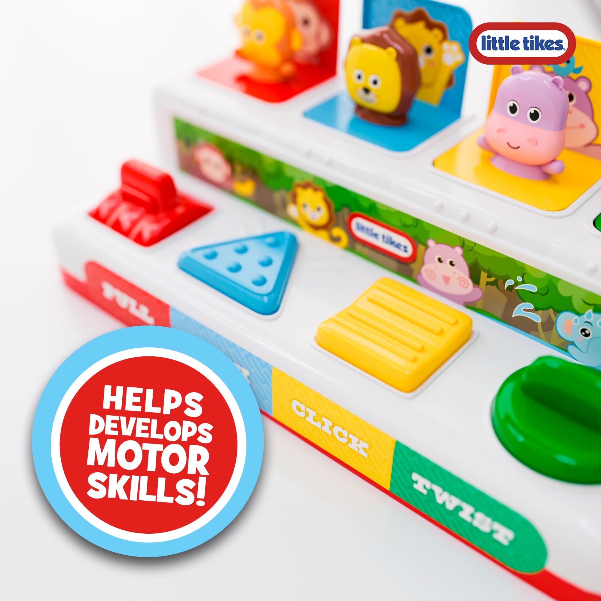 Lollipop Little Tikes interactive pop-up elements encourage active participation and cognitive skill growth.