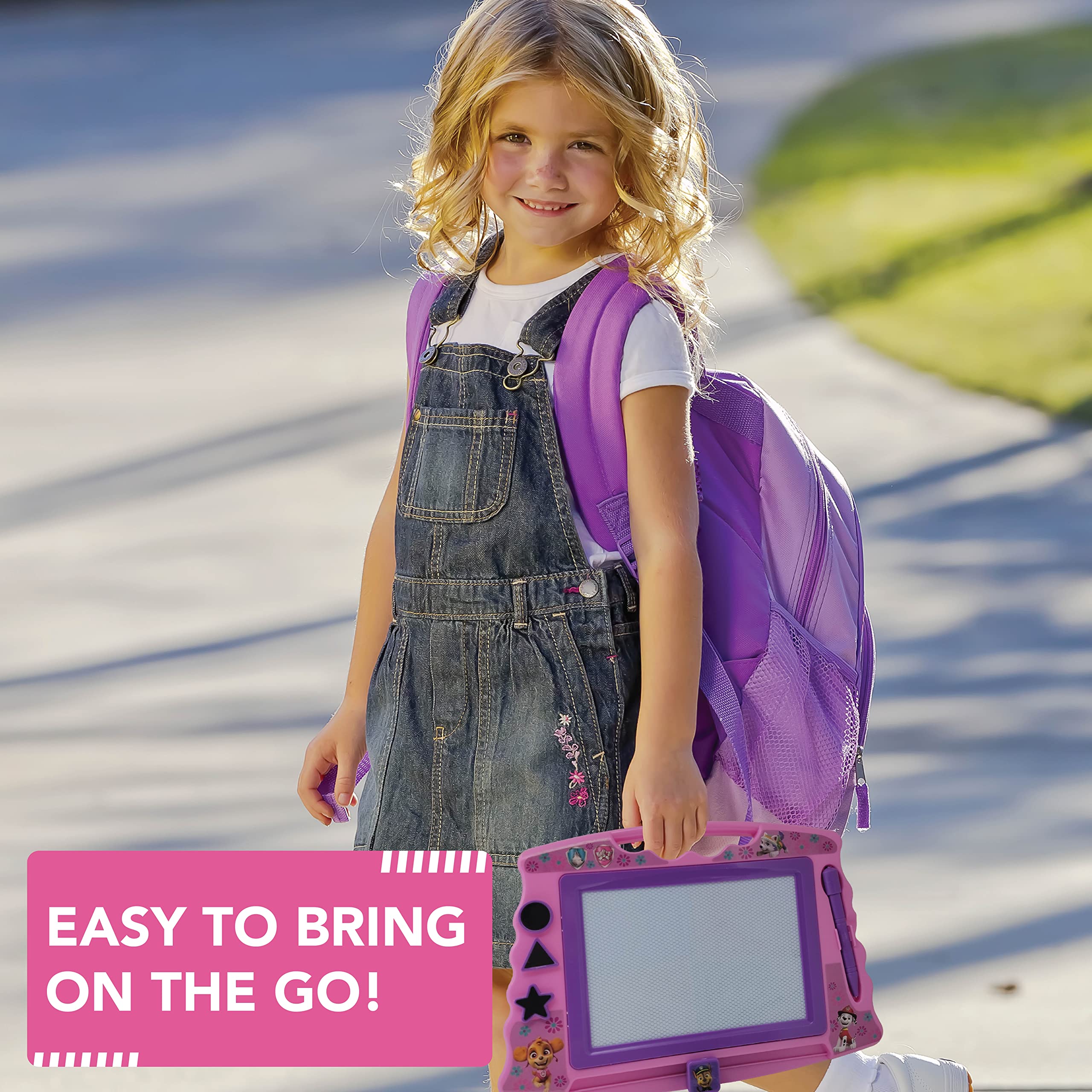 Durable plastic construction withstands daily play from energetic children.