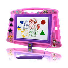 Lollipop PAW Patrol magnetic drawing board in pink with stylus for mess-free creativity.