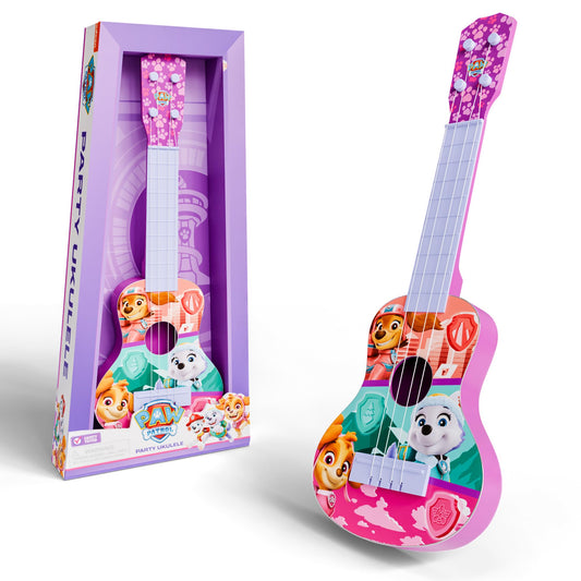 Lollipop Paw Patrol Party Ukulele front view for toddler-friendly musical exploration