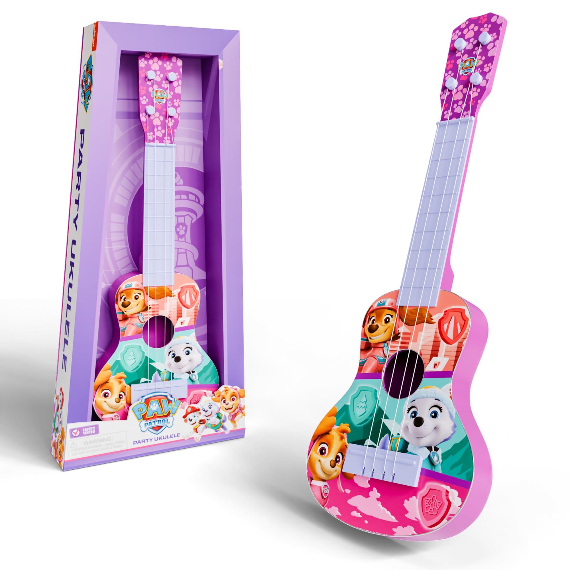 Lollipop Paw Patrol Party Ukulele packaging makes a gift-ready presentation
