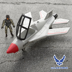 Lollipop Sky Raider cockpit open view showing the pilot figure for easy setup.