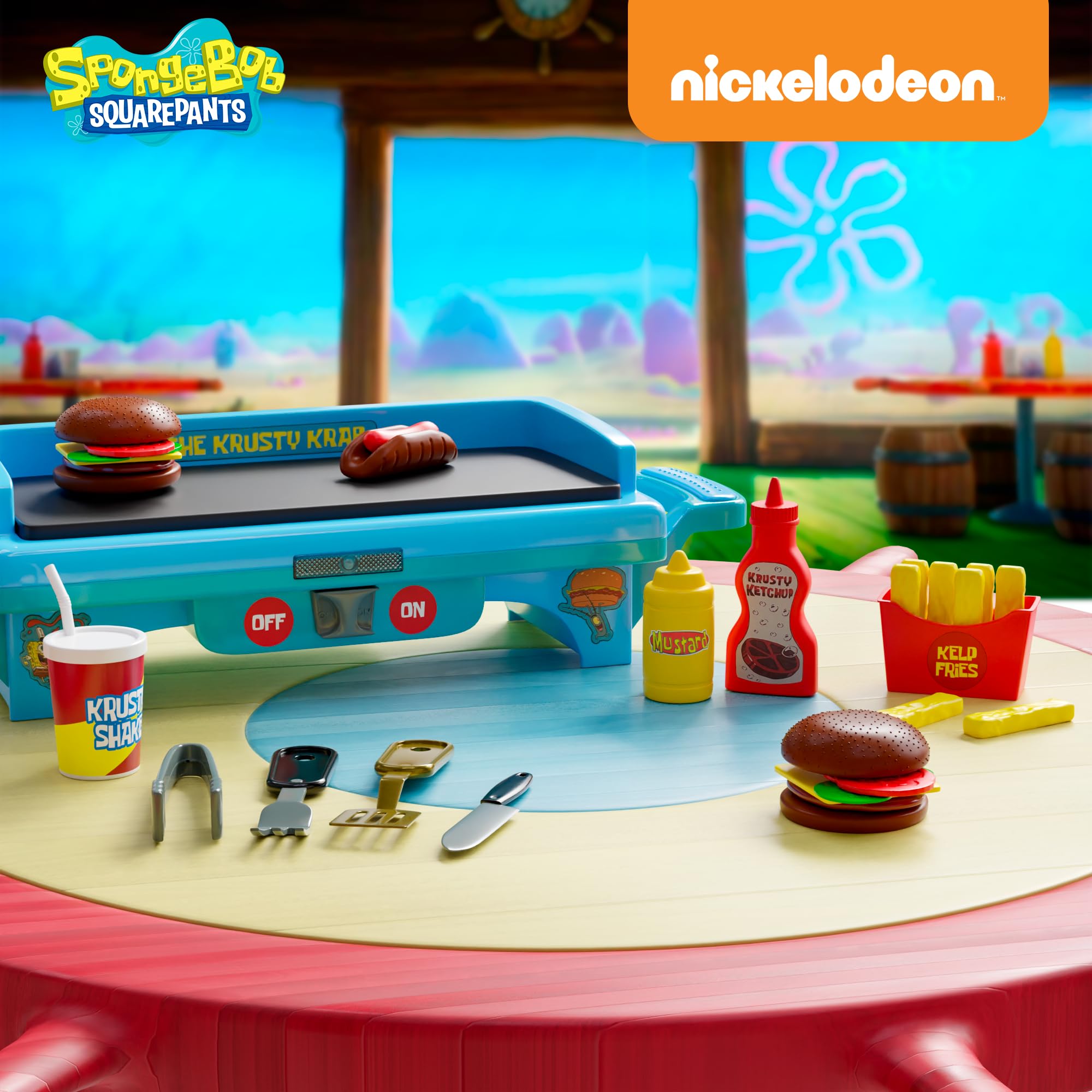 Lollipop SpongeBob pots and pans sturdy cookware for durable pretend meals.