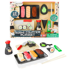 Lollipop Sushi Interactive Toy Counter for imaginative kitchen roleplay and storytelling.