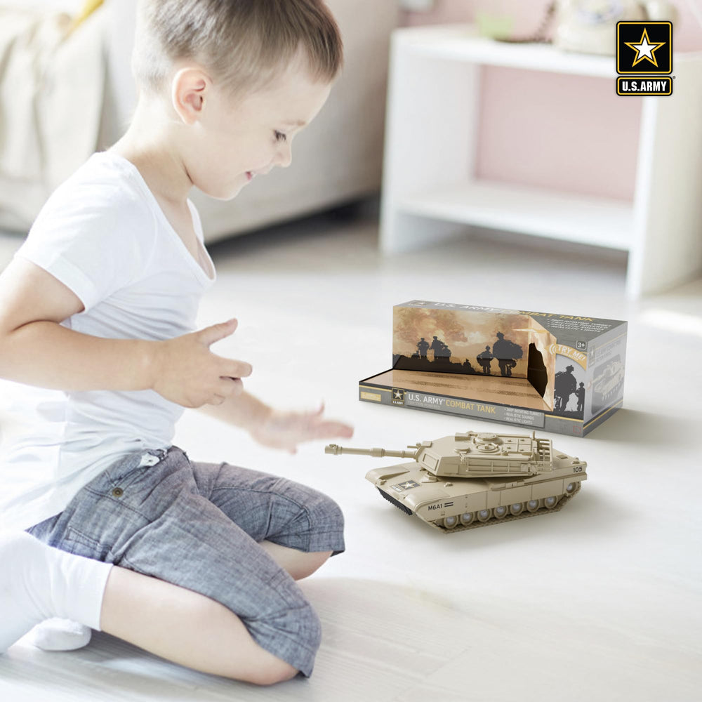 Lollipop US Army Tank lights and sounds enhance realistic action moments