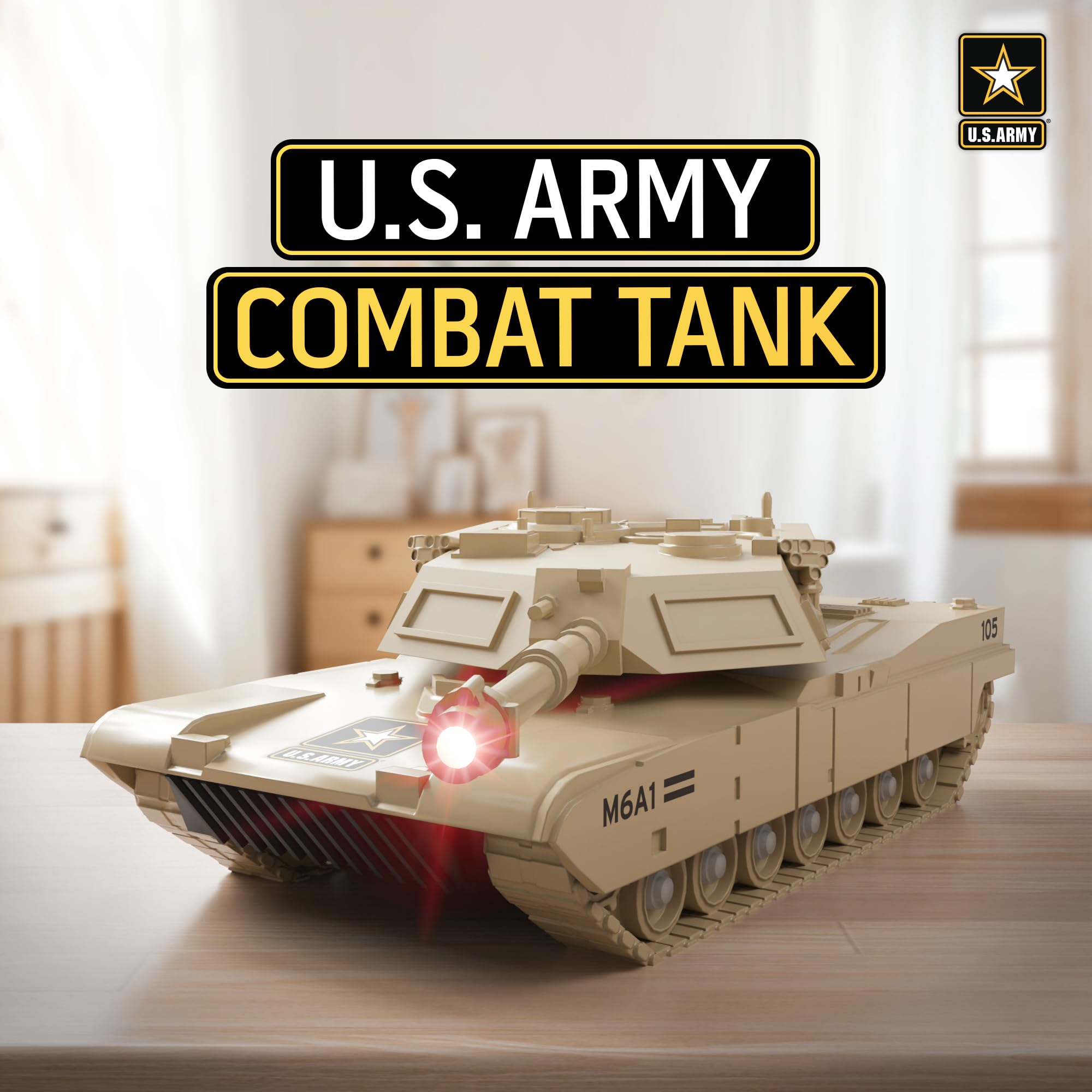 Lollipop US Army Tank turret rotation highlights dynamic pretend battles