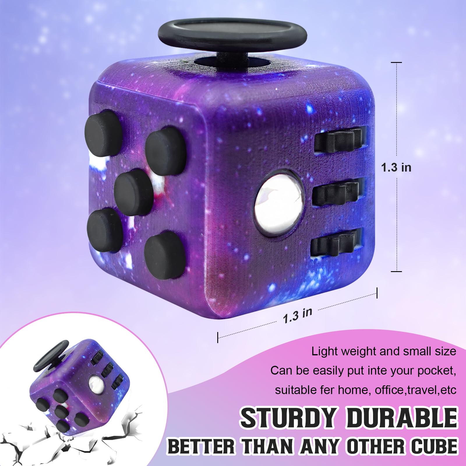 Lollyx fidget cube durable ABS shell supports daily use.