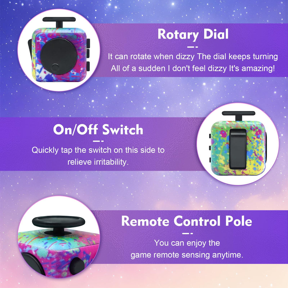 Lollyx fidget cube pocket-size design for easy carry.
