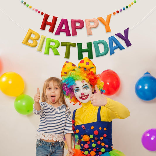 LOLStar rainbow letters banner adds colorful birthday message for photos