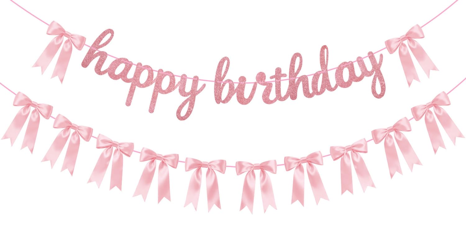 Lomantank Coquette birthday banner ready to hang for instant decor.