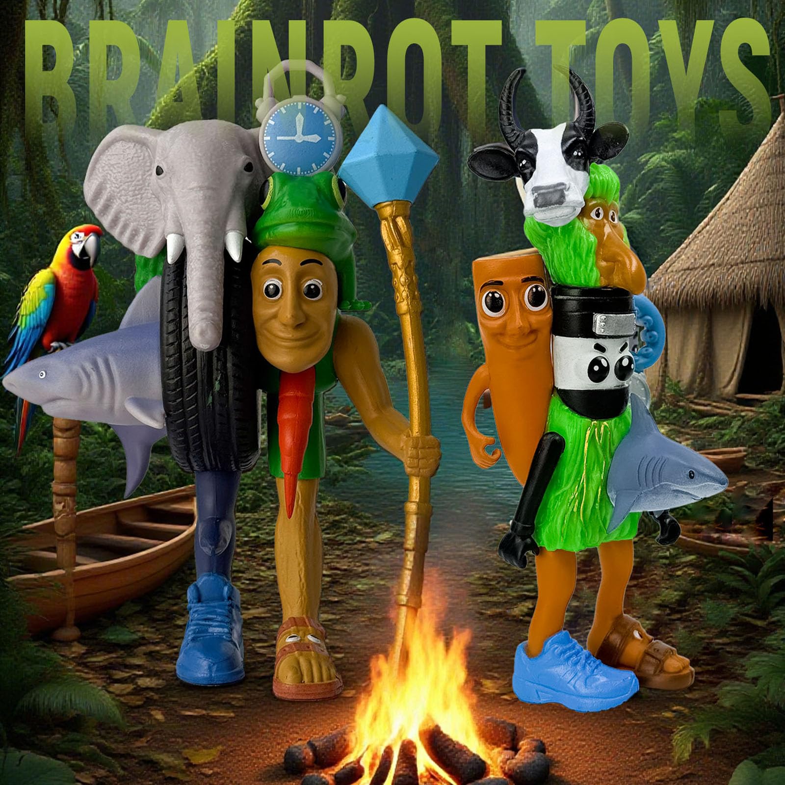 Lomencry Brr Brr Patapim close-up figurine reveals playful textures.