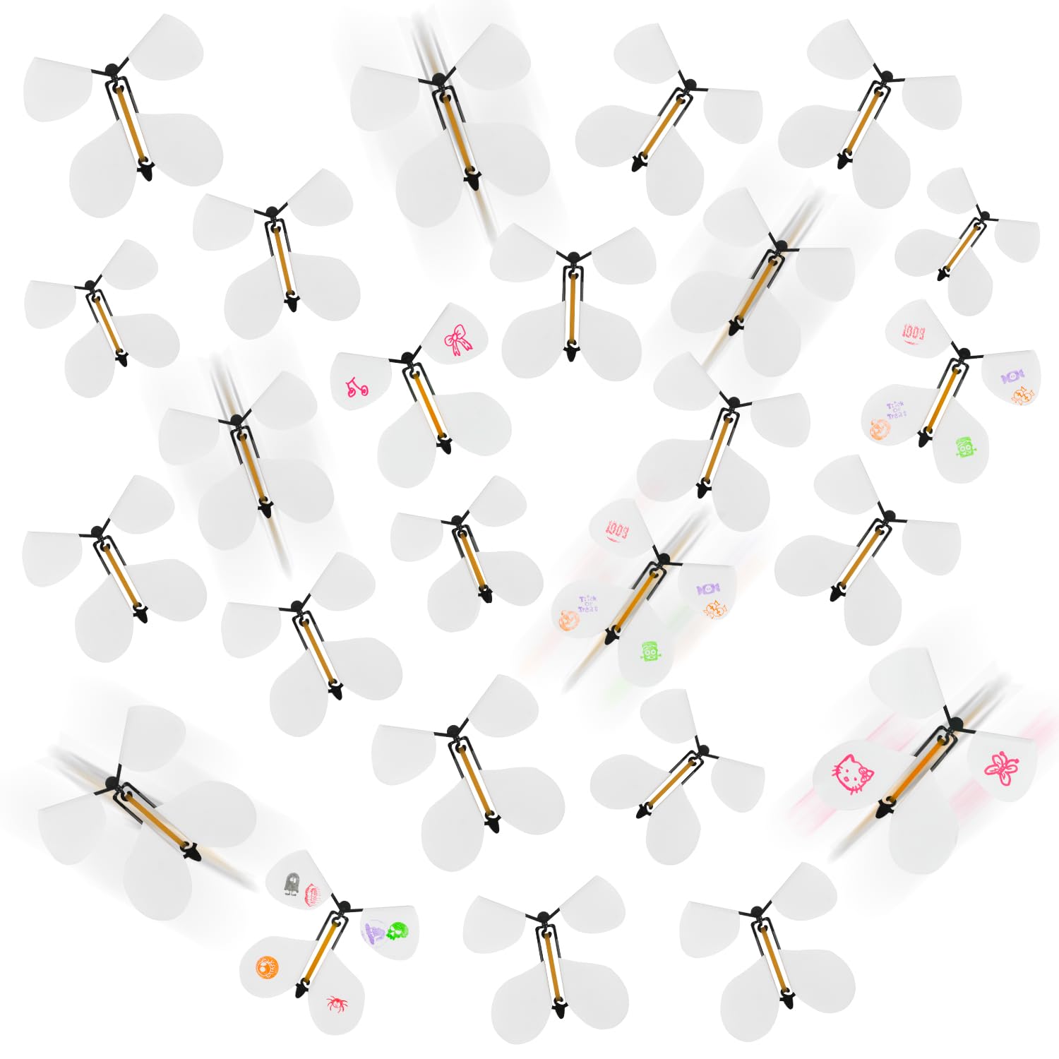 LOMIMOS flying butterfly white wings in action for kids play and surprise