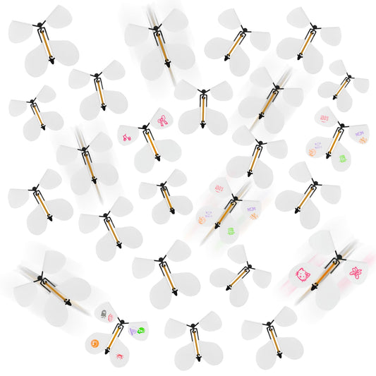 LOMIMOS flying butterfly white wings in action for kids play and surprise