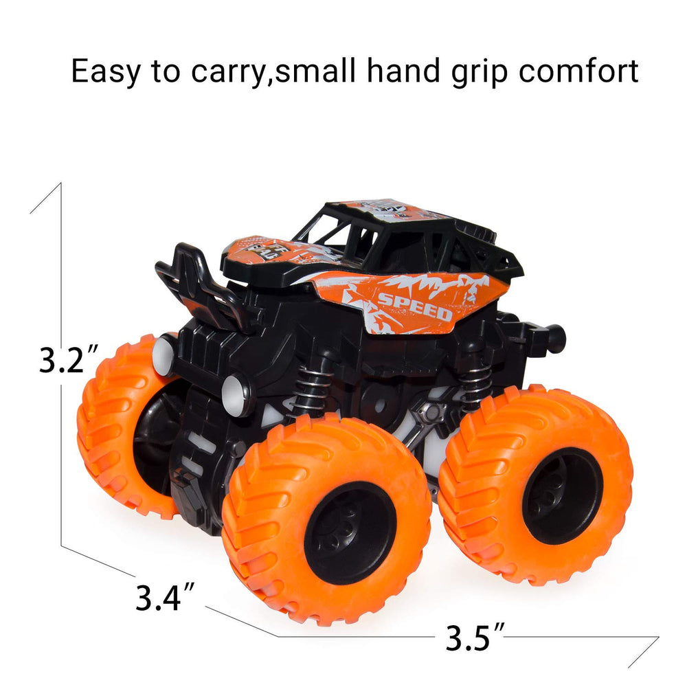 LONANDY Monster Truck Toy – push-and-go action saves on batteries and sparks imagination.