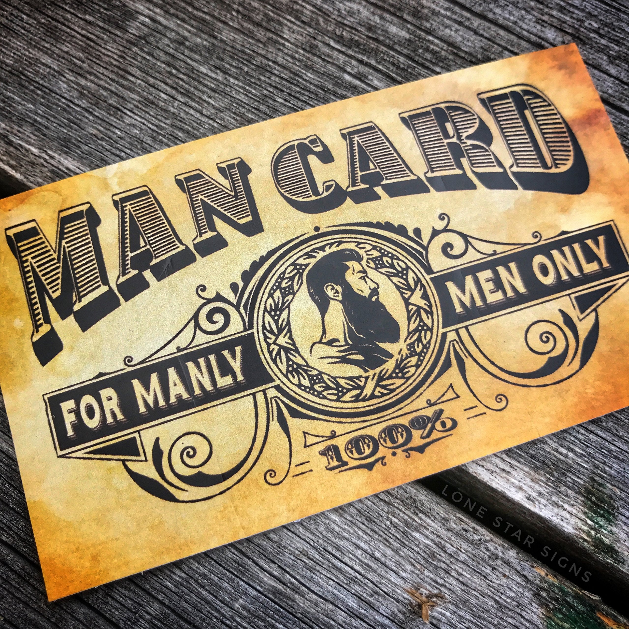 Lone Star Signs SATOHA Man Card back view with clear branding and details