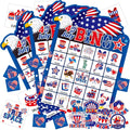 Lonfliness 4th of July bingo cards with eagle wings for a family-friendly celebration.