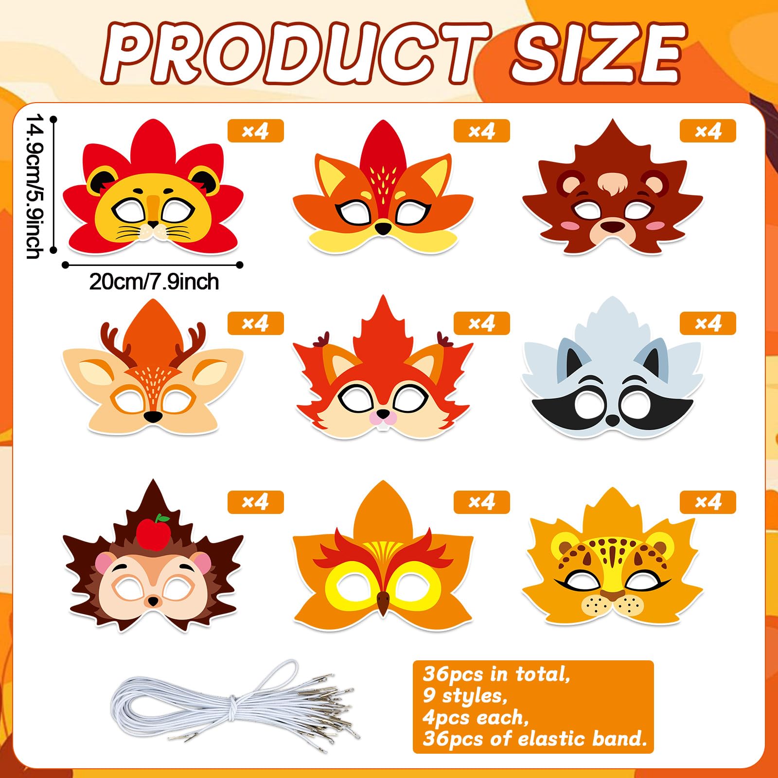 Lonfliness blank autumn animal mask ready for kids' coloring fun