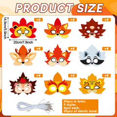 Lonfliness blank autumn animal mask ready for kids' coloring fun