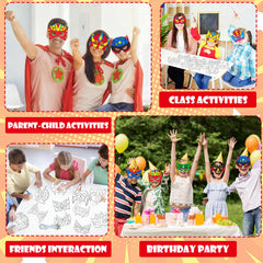 Lonfliness coloring masks inspire creativity and fine motor skills