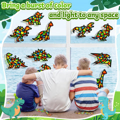 Lonfliness dinosaur suncatchers instruction book guides kids through steps