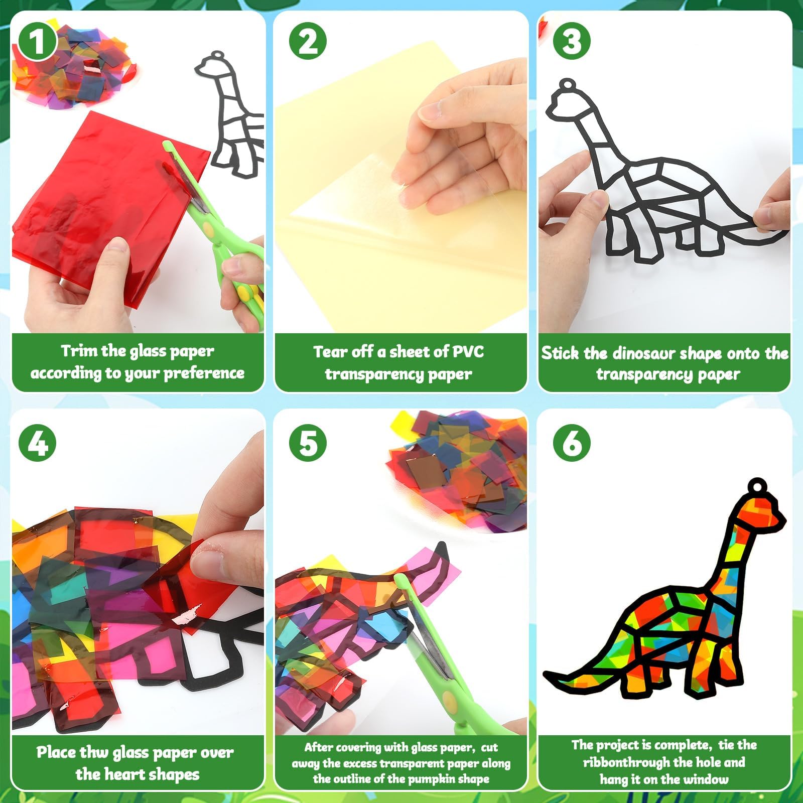 Lonfliness dinosaur suncatchers pvc stickers ensure easy, mess-free adhesion